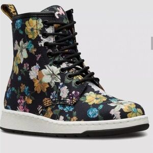 Dr. Martens Black Floral Boots